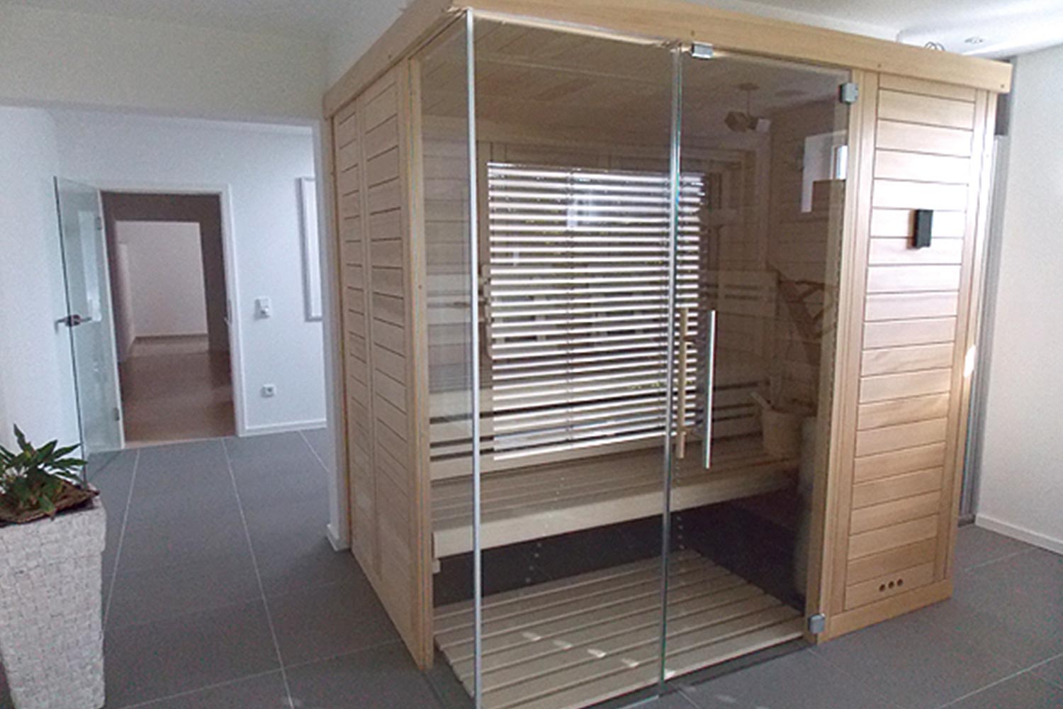 Sauna in Badezimmer